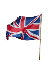 English flag,british flag isolated on white background. This has clipping path.