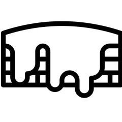 Green slime Simple Black Line Icon