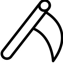 Sickle Simple Black Line Icon