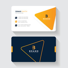 Modern and simple Creative professional corporate business card template design. Elegant Visiting card for corporate print