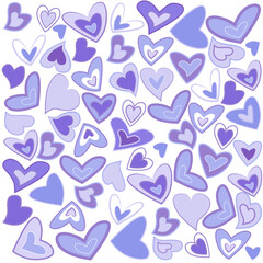 Fondo con corazones lilas.