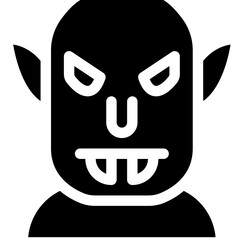 Dracula Simple Black Glyph Icon
