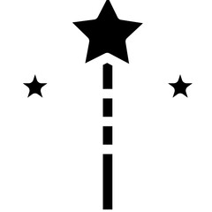 Magic wand Simple Black Glyph Icon