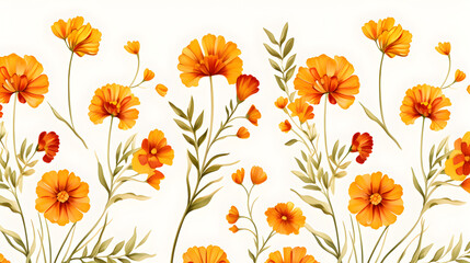 seamless background with yellow flowers