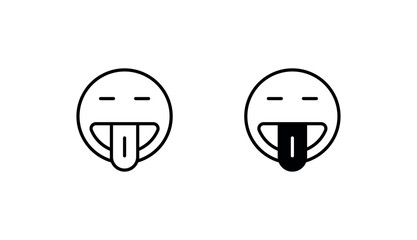 Fototapeta premium Tongue icon design with white background stock illustration