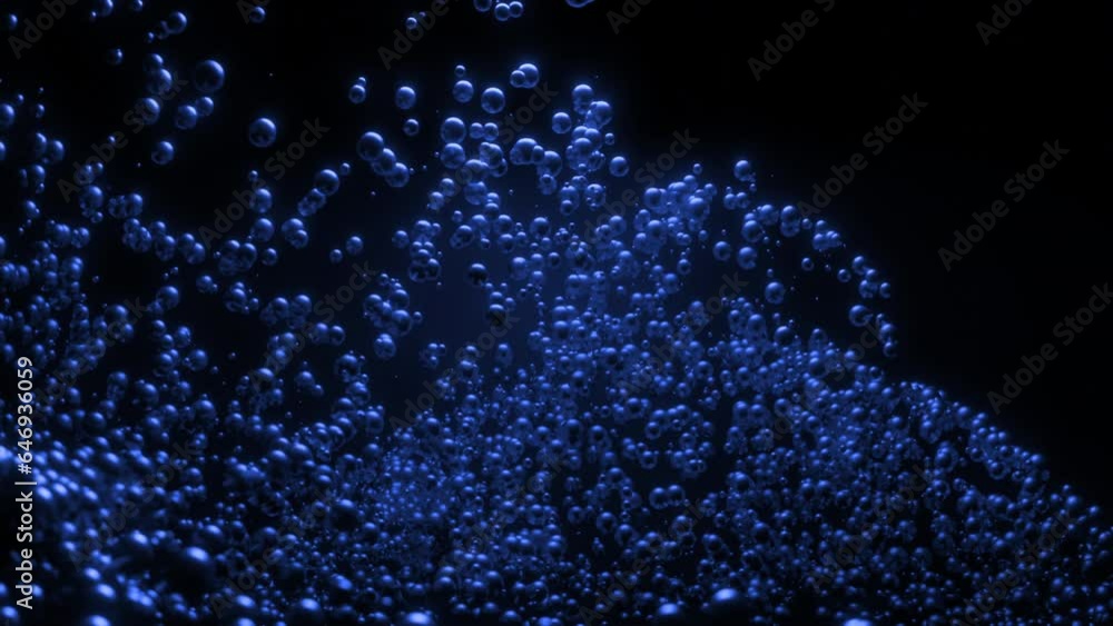 Poster a lot of balls are moving in flow. design. explosion of colored 3d balls. explosive stream of many e