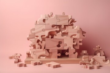 house and puzzle. Generative AI
