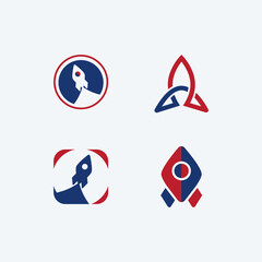Creative Rockets logo icon vector template