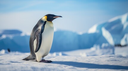 breathtaking shot of the Emperor Penguin in its natural habitat, showing its majestic beauty and strength.