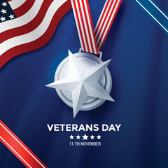 Free vector realistic veterans day