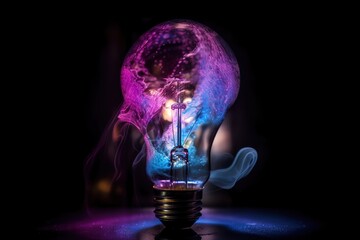 light bulb in the dark. Generative AI