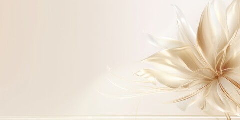 Beautiful abstract beige and white transparent floral design background. beautiful Generative AI AIG32