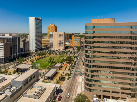 Aerial View of Downtown Midland Texas