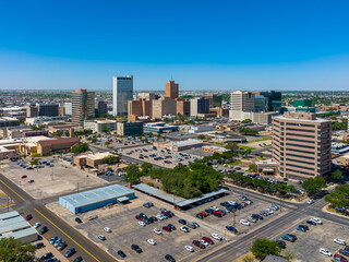 Aerial View of Downtown Midland Texas