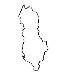 Albania - outline of the country map
