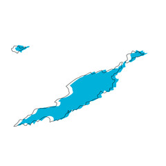 Fototapeta premium Anguilla - outline of the country map
