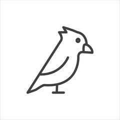 Birds icon line, vector illustration.