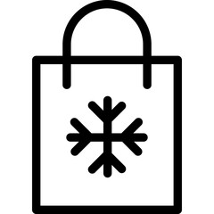 Shopping bag Simple Black Line Icon