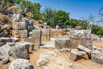 Ruins of the ancient Greek city of Lato,2500 years old near Kritsa, Crete. © akarb