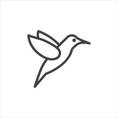 Birds icon line, vector illustration.