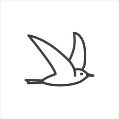 Fly Birds icon line, vector illustration.