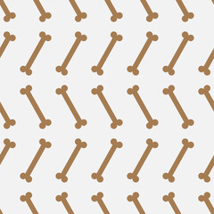 Halloween seamless pattern with bone on white background Vector illustration Texture for wrapping and fabric