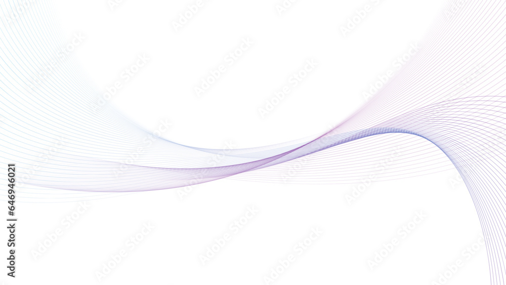 Aufkleber modern abstract glowing wave lines on white background. dynamic flowing wave lines design element. f