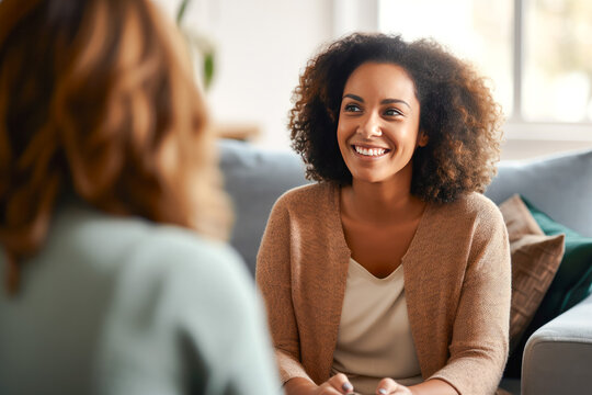 An African American Female Counselor Demonstrating Empathy During A Breakthrough Session With A Client, Highlighting The Importance Of Mental Health Support And Therapeutic Communication