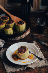 Baked Stuffed Zucchini