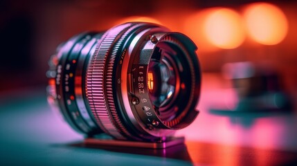 Fototapeta na wymiar Captivating Visuals: Exploring the World of Photography with Digital Camera Equipment and Optical Lens, generative AI