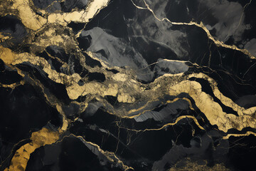 Abstract marble stone granite black and gold texture background, for design and template