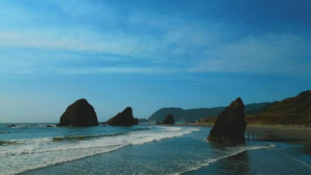 Aerial Shot of Oregon Coast near Pistol River