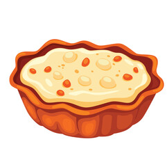 Delicious pumpkin pie with cream
