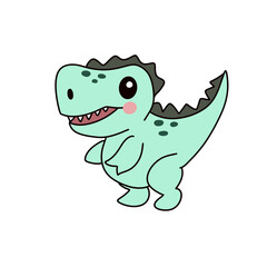 Cartoon dinosaur, illustration 