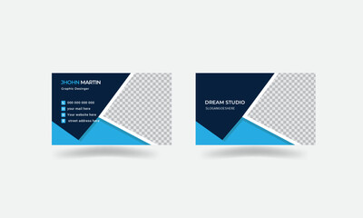 Modern and simple   double sided business card design Visiting and personal use  illustration
