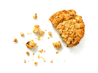 Oatmeal cookie with crumbs