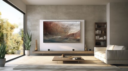 Fototapeta premium Television in contemporary home