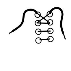 Vector Black Shoelace Icon