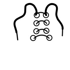 Vector Black Shoelace Icon