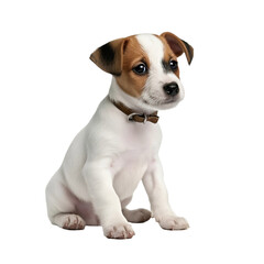 playful jack russel puppy  dog isolated