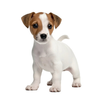 playful jack russel puppy  dog isolated