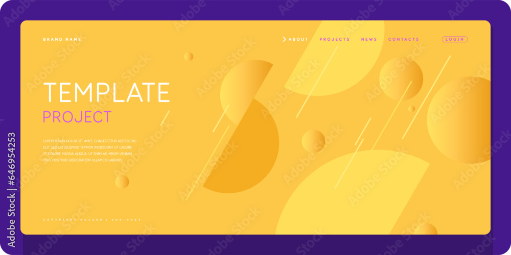Poster a template to use in your design. a composition of geometric shapes. graphic elements for design and