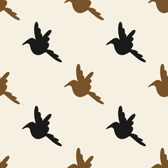 Seamless pattern with dove of peace. Modern boho style, EPS10 vector illustration, design for fashion fabrics, textiles, wallpaper, packaging and all print.