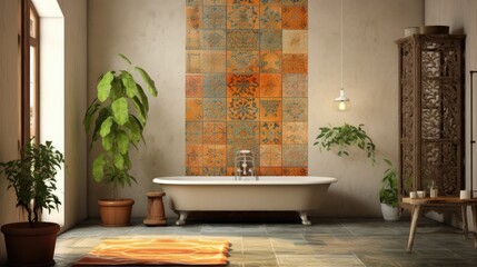Indian style digital wall tile decor for home.