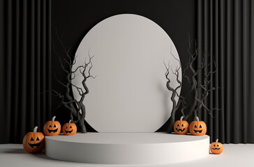 Halloween dark horror blank page wallpaper background 
