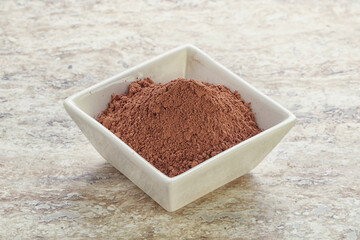 Natural organic cocoa powder for culinary