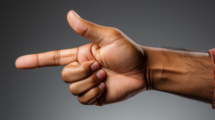 hand of the person with Pointing Index finger. Generative AI