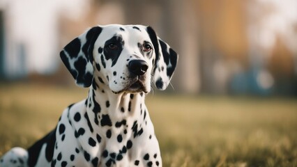 Dalmatian puppy isolated background.