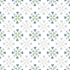 A Seamless Vector Repeat Pattern Design with Wreaths of Purple Lilies, Some of Which Are Transparent, in Horizontal, Vertical, and Diagonal Lines Depending on Where Your Eyes Move.