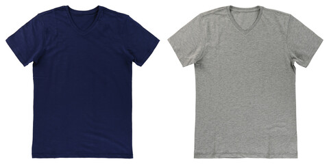 Images of a man's v-neck T-shirt